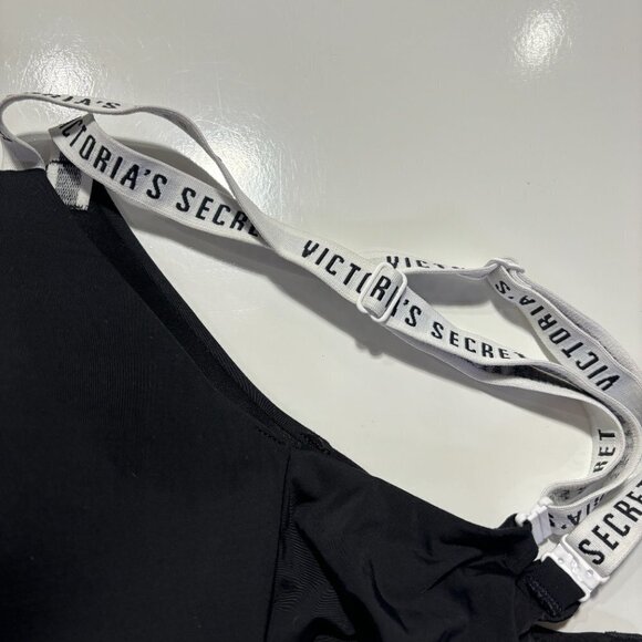 Victoria's Secret Bra T-Shirt Lightly Lined Wireless Black Sz 32DD Sexy Comfy - Picture 3 of 6